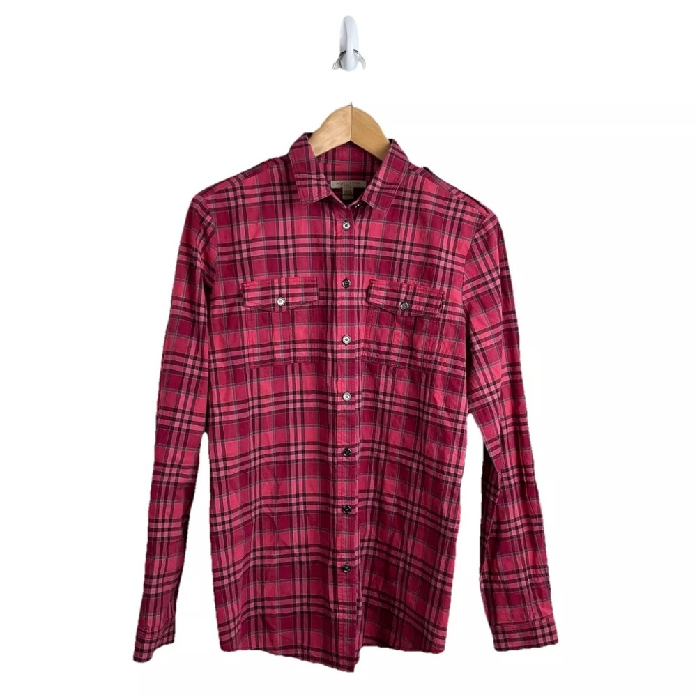 Burberry Brit Shirt Nova Check Plaid Button Down M